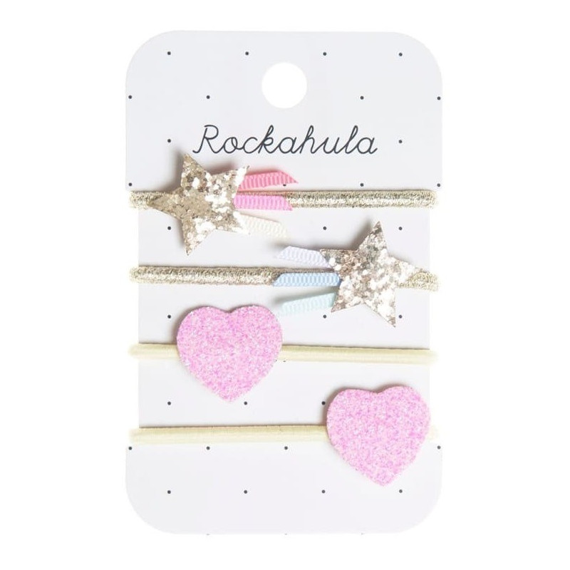 Rockahula Kids gumki do włosów dla dziewczynki 4 szt. Disco Star