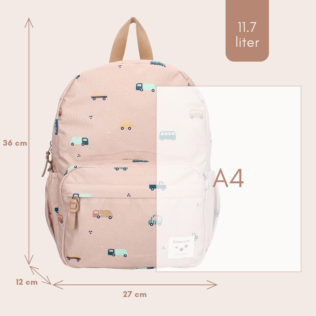 Plecak dla dzieci A4 L Sweet Cars brown KIDZROOM - obrazek 2