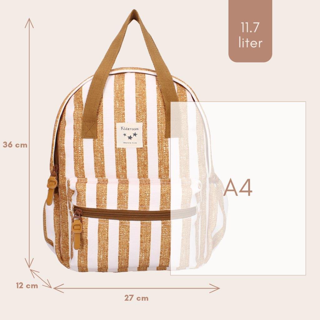 Plecak dla dzieci A4 L Stripe Frenzy Brown KIDZROOM - obrazek 2