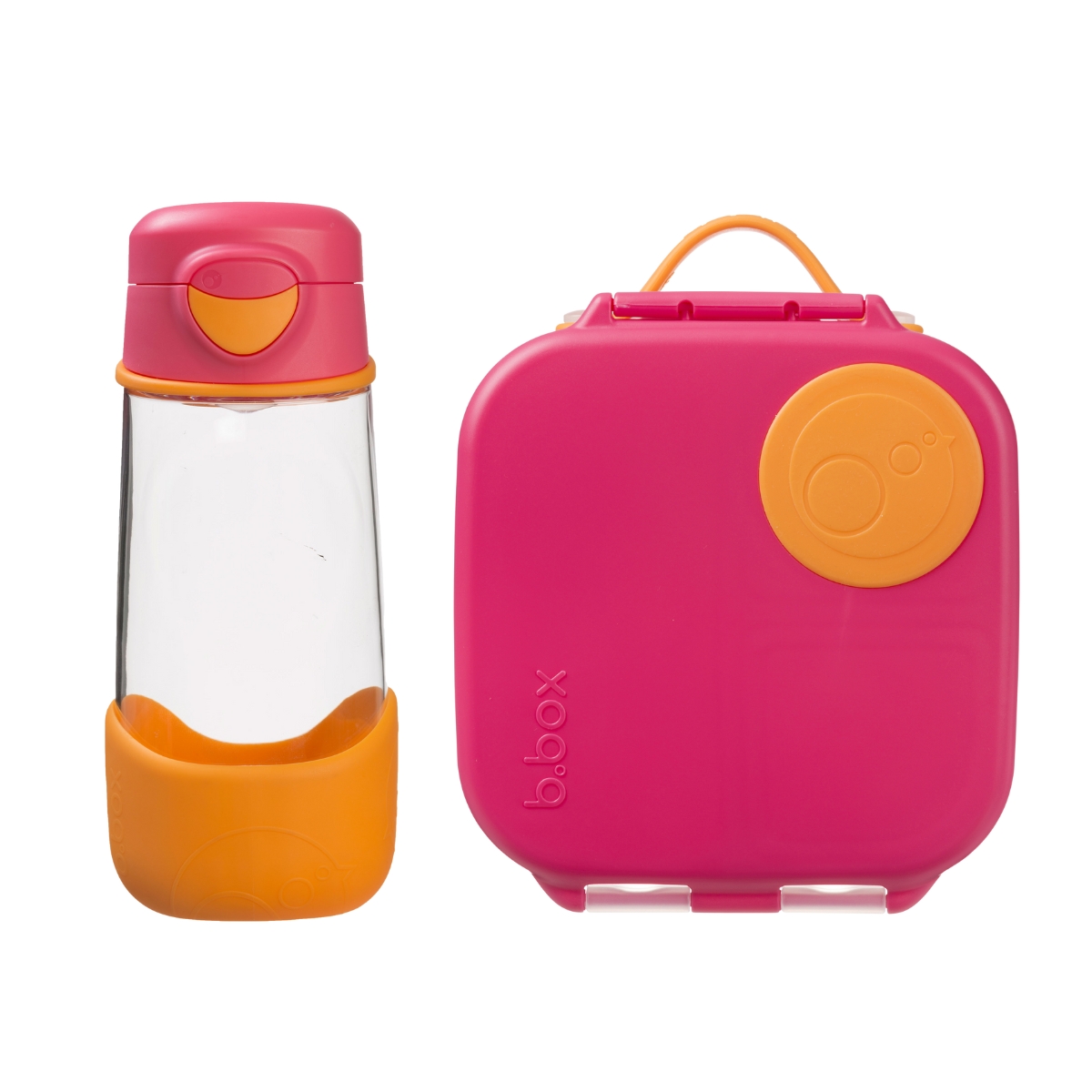 Zestaw Sportowa butelka tritanowa 450 ml + Mini Lunchbox, Strawberry Shake, b.box - obrazek 2