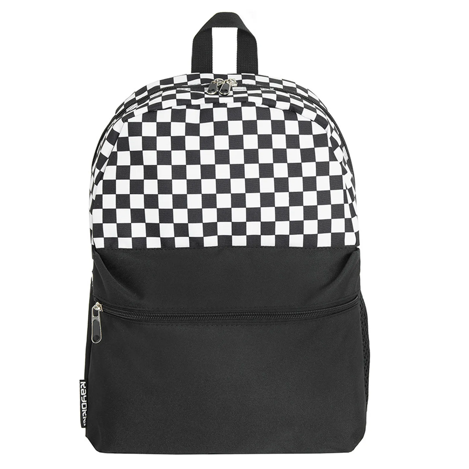 Kayokki, plecak szkolny, 1-komorowy, Szachownica, czarno-biała