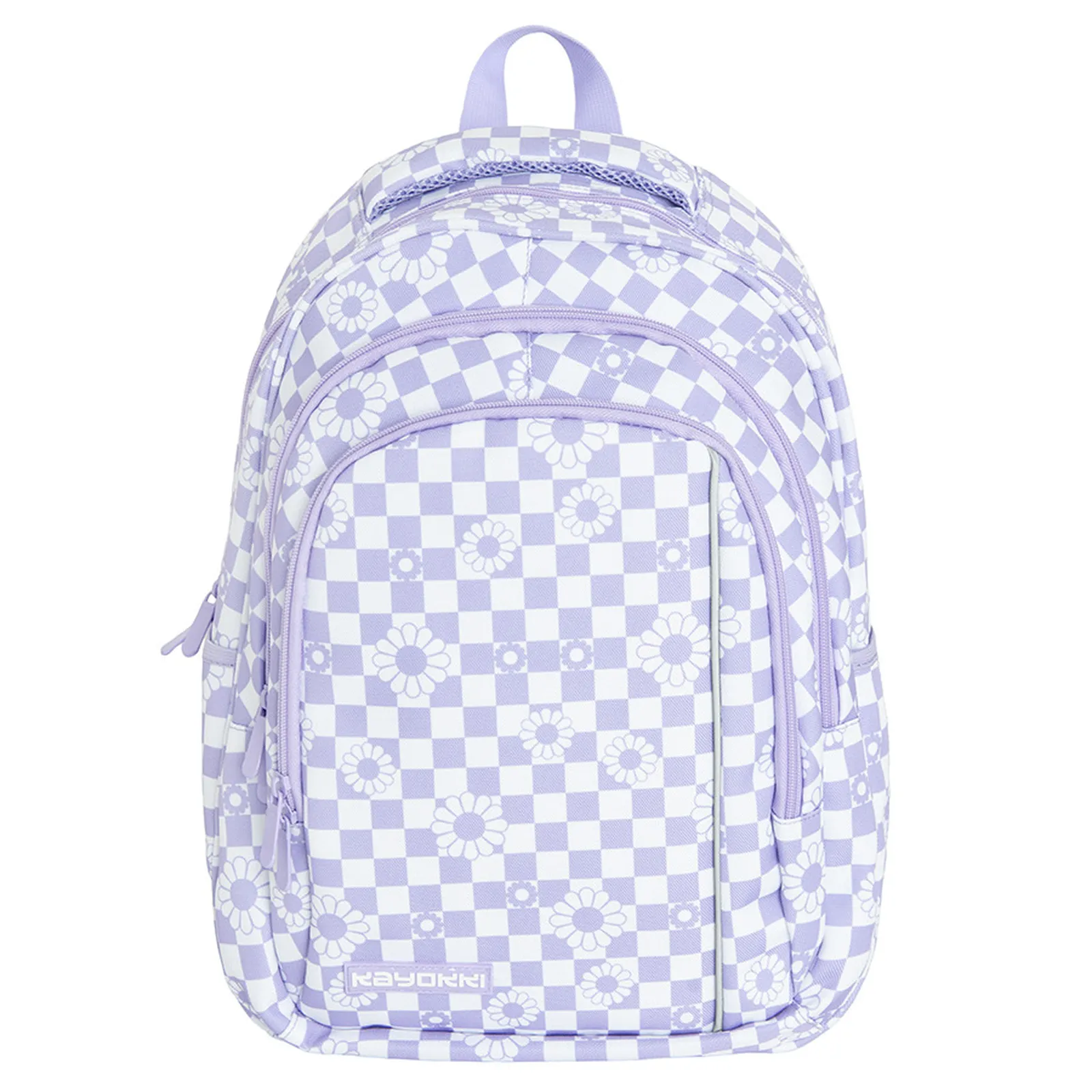 Kayokki plecak szkolny  Szachownica fioletowo-biała