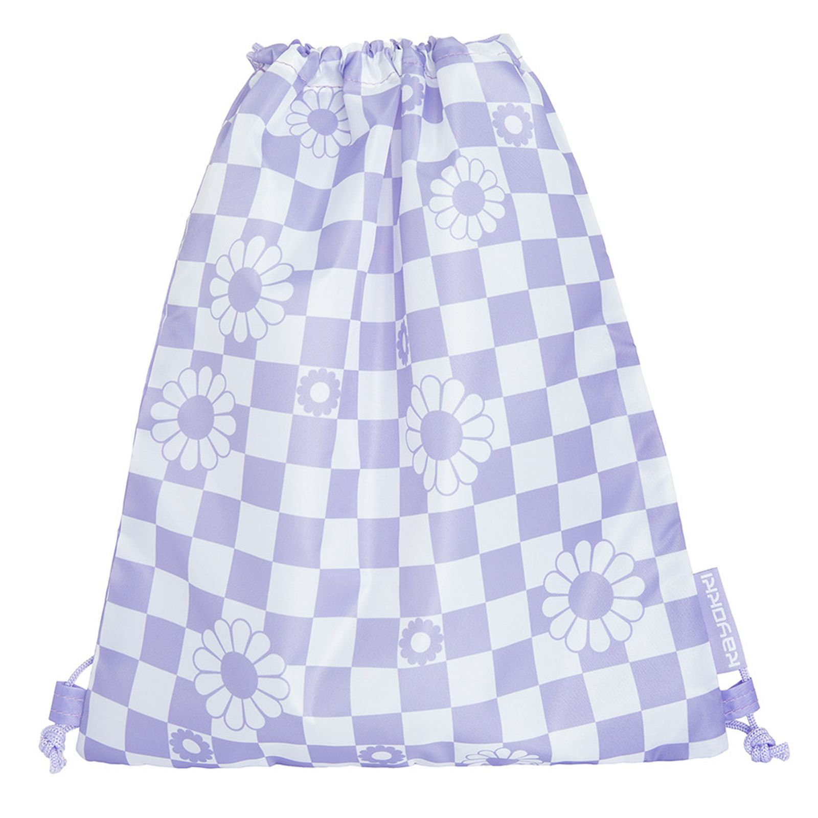 Kayokki, worek sportowy Szachownica fioletowo - biała