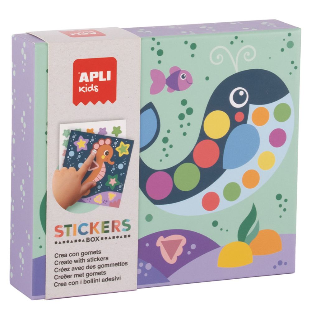 Zestaw z naklejkami geometrycznymi Apli Kids - Ocean