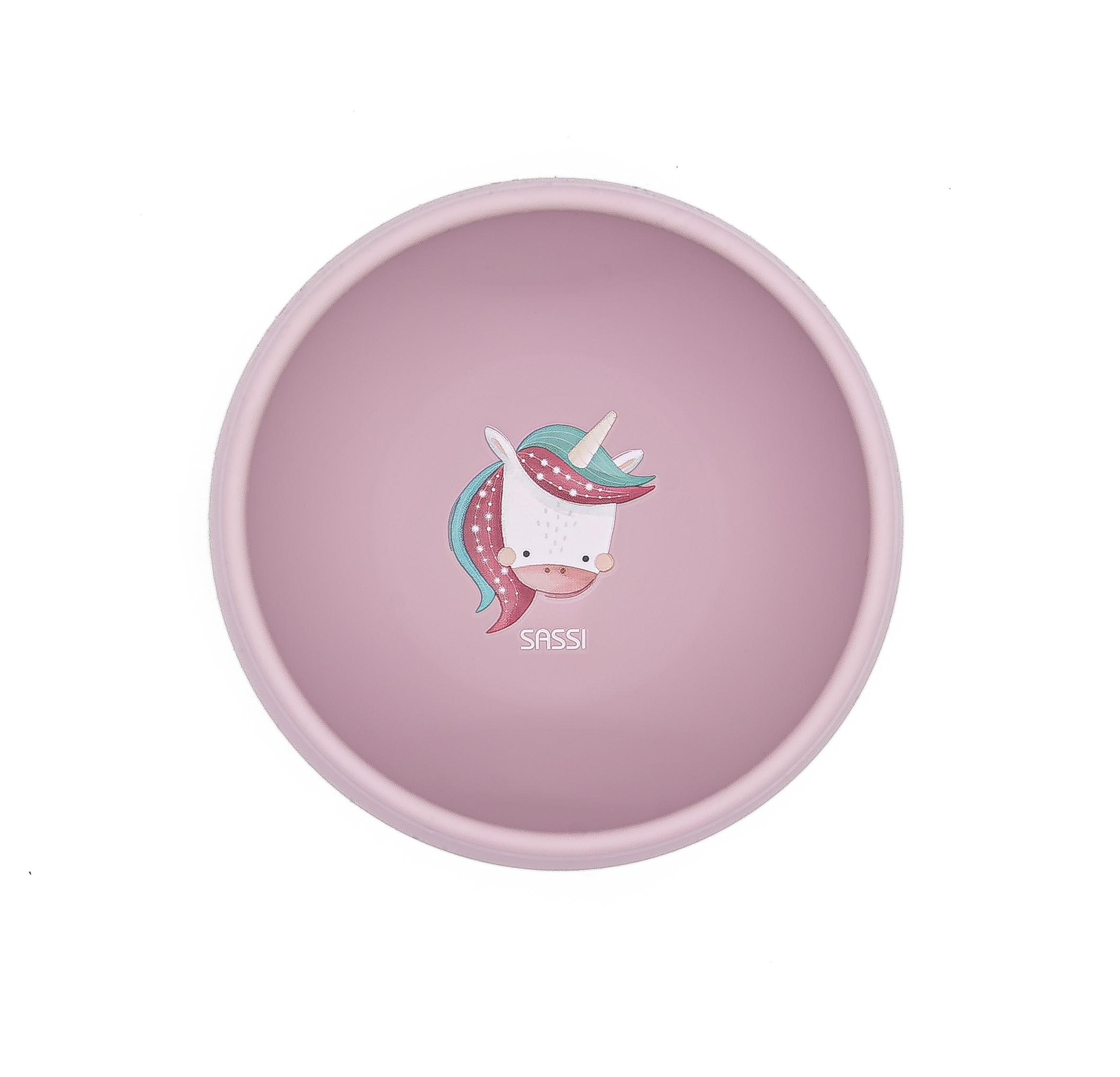 Miska silikonowa z przyssawką Jednorożec SASSI