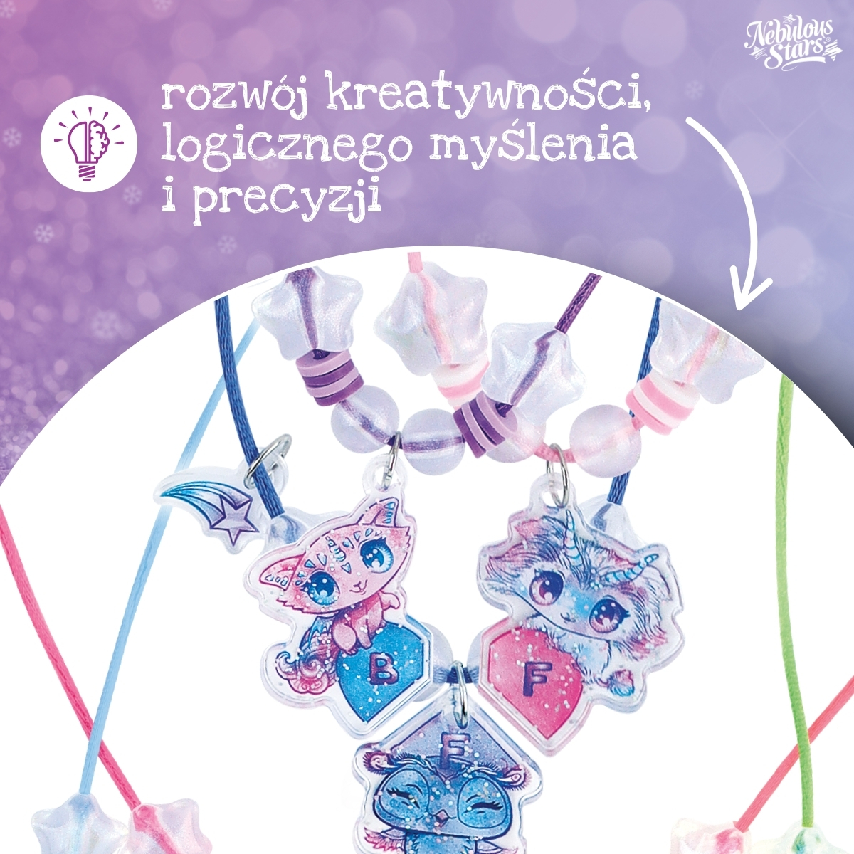 Kreatywny zestaw do tworzenia naszyjników przyjaźni 7+, Nebulous Stars - obrazek 2