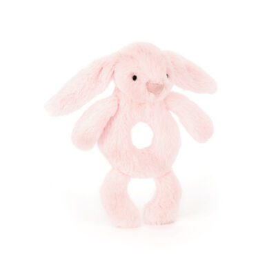 Króliczek Grzechotka Jasno Różowa 18 cm