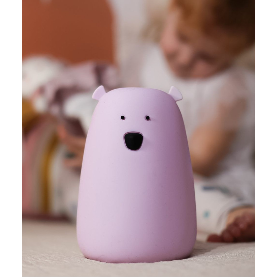 Miś Duży Lampka Silikonowa Kolor Lawendowy