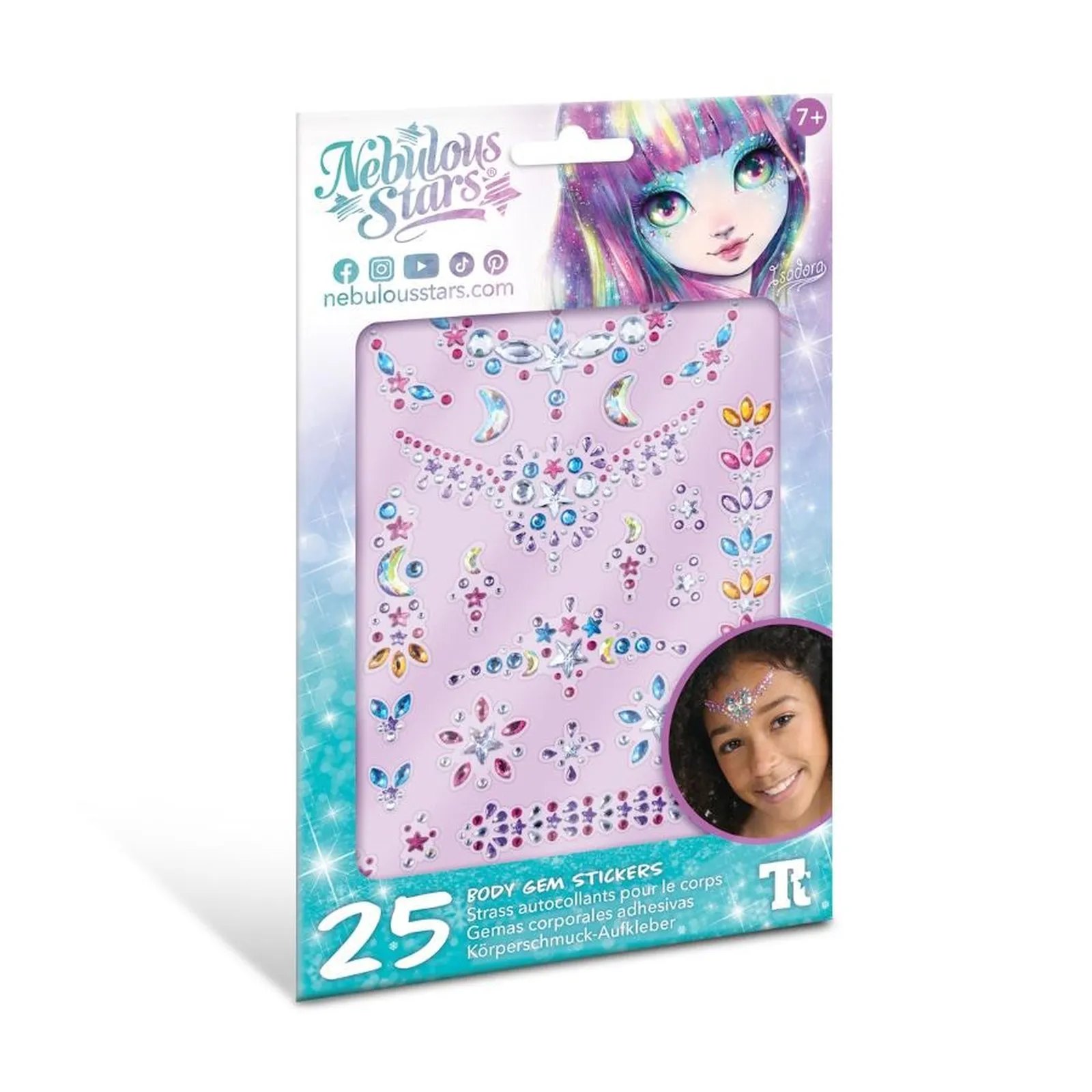 Kryształowe tatuaże samoprzylepne Isadora Nebulous Stars