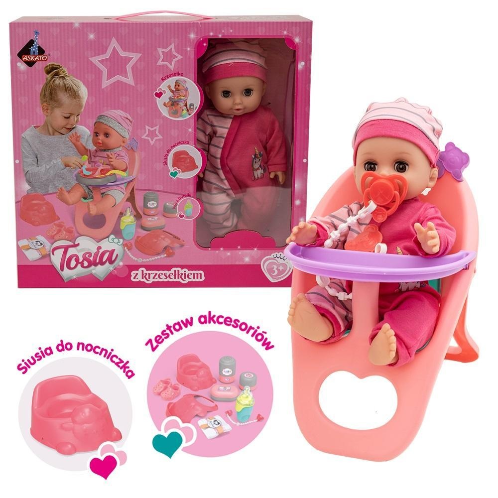 Lalka z krzesełkiem do karmienia róż | Askato