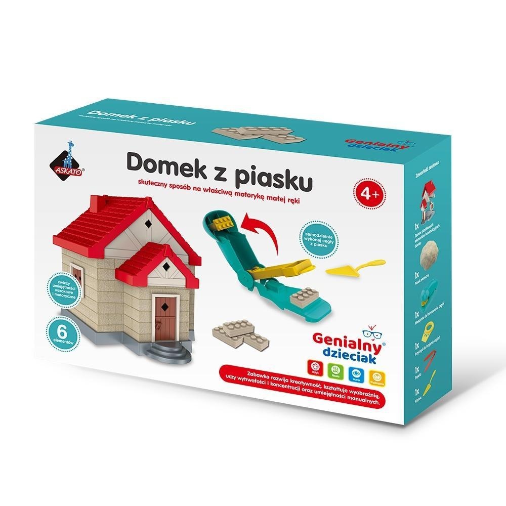 Domek z piasku Askato - piasek kinetyczny z akcesoriami