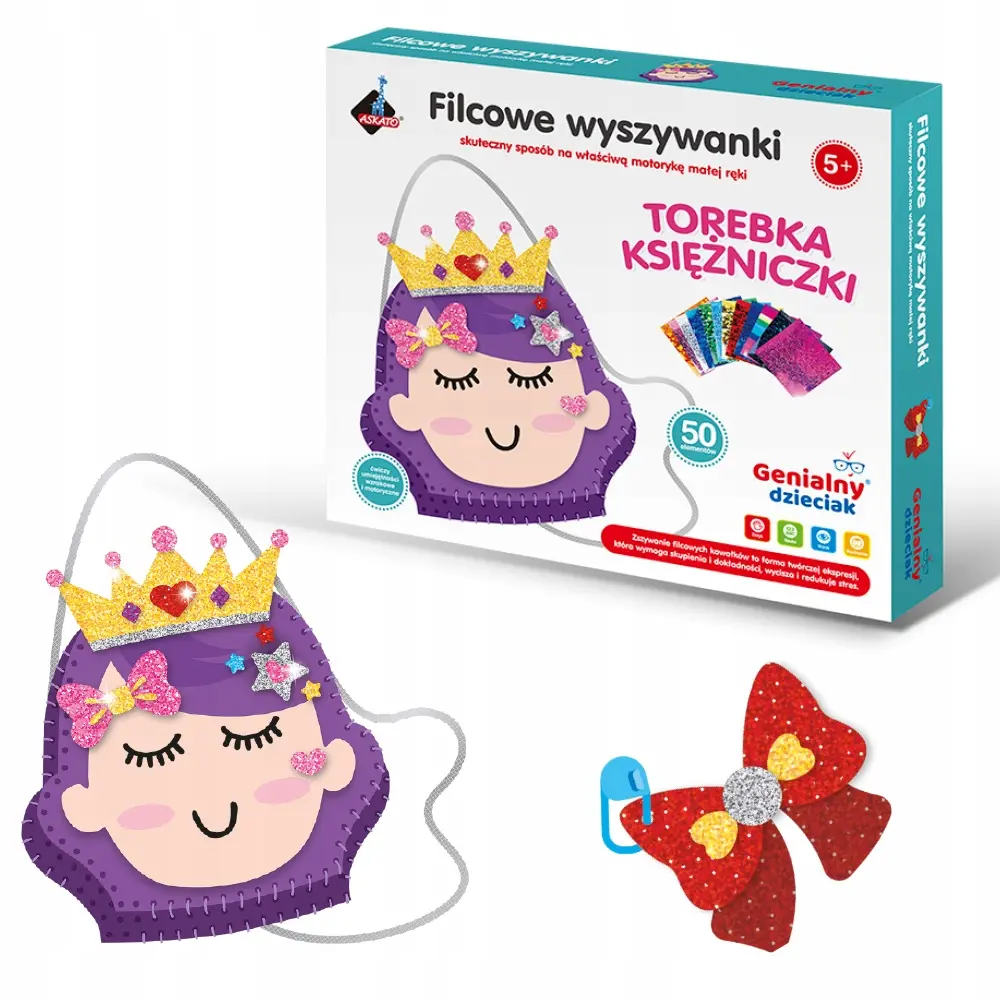 Filcowe wyszywanki - torebka księżniczka Askato