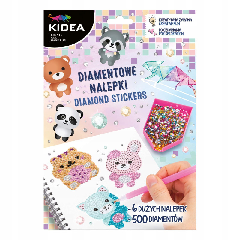 Naklejki diamentowe wesołe zwierzątka | Kidea