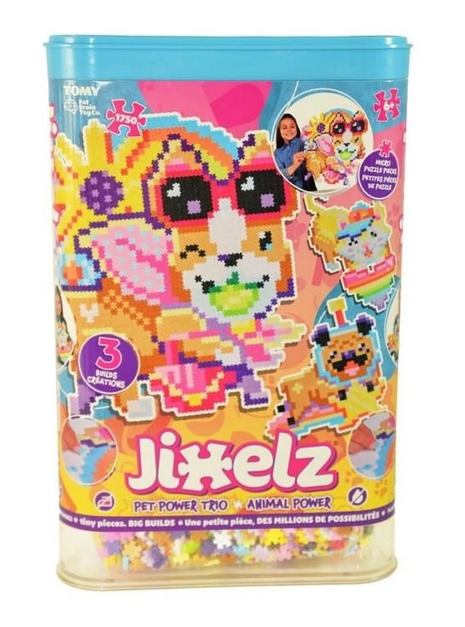 Jixelz Pixelki Puzzle Domowe Pupilki. 1750 elementów   Fat Brain Toy