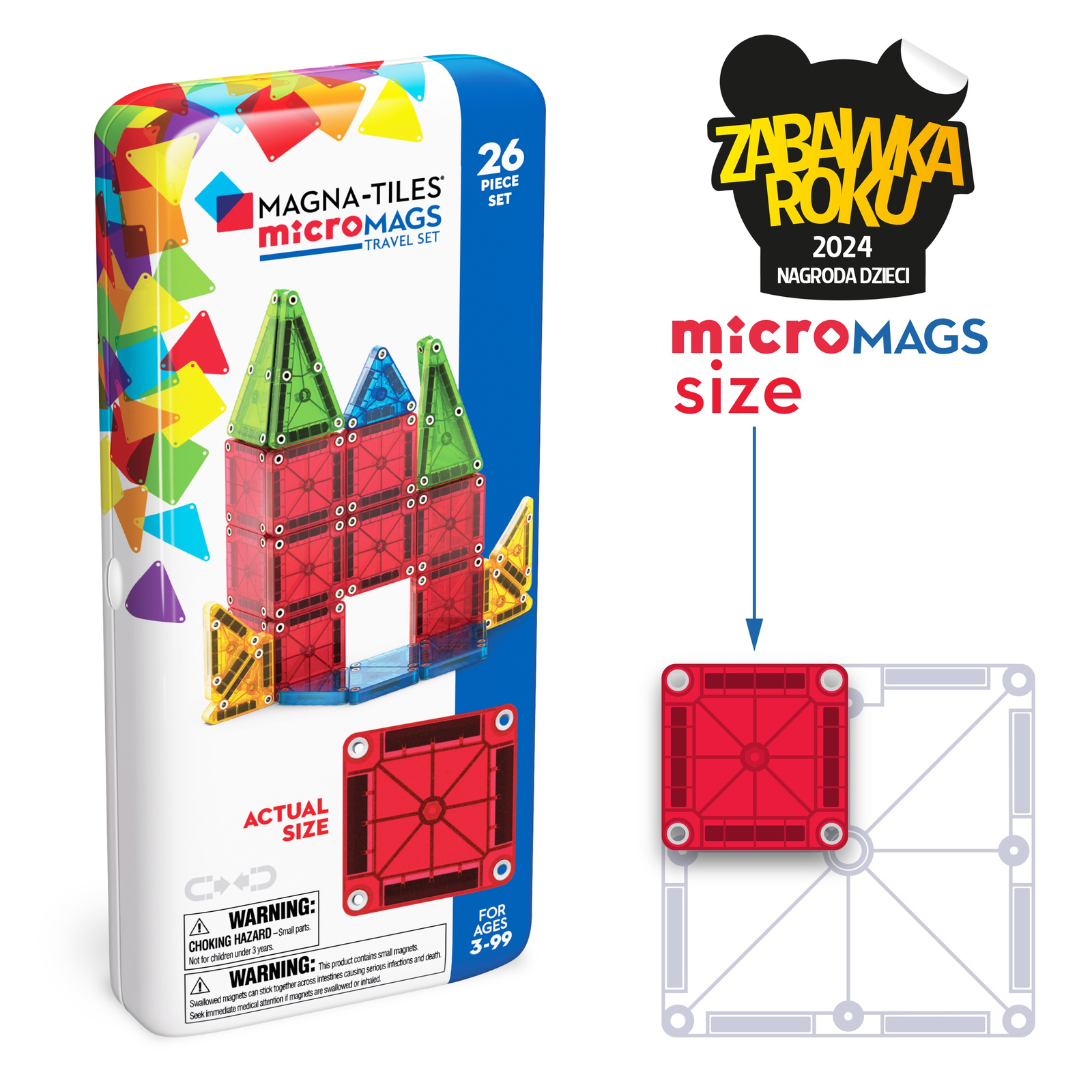 Klocki Magnetyczne Micro Mags Travel Set  | Magna-Tiles