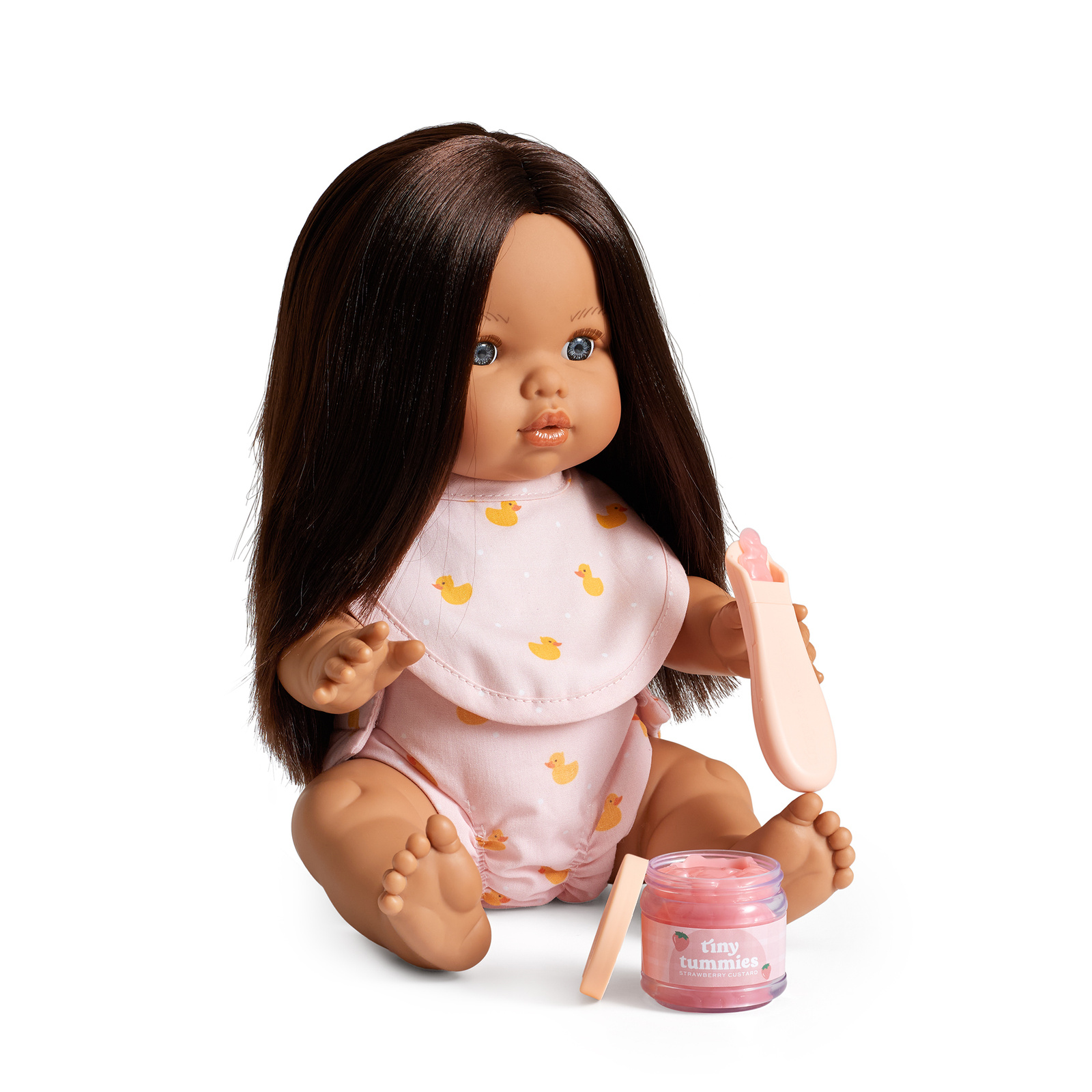 Tiny Harlow Zestaw Tiny Tummies Słoiczek i Łyżeczka, Truskawka - obrazek 2