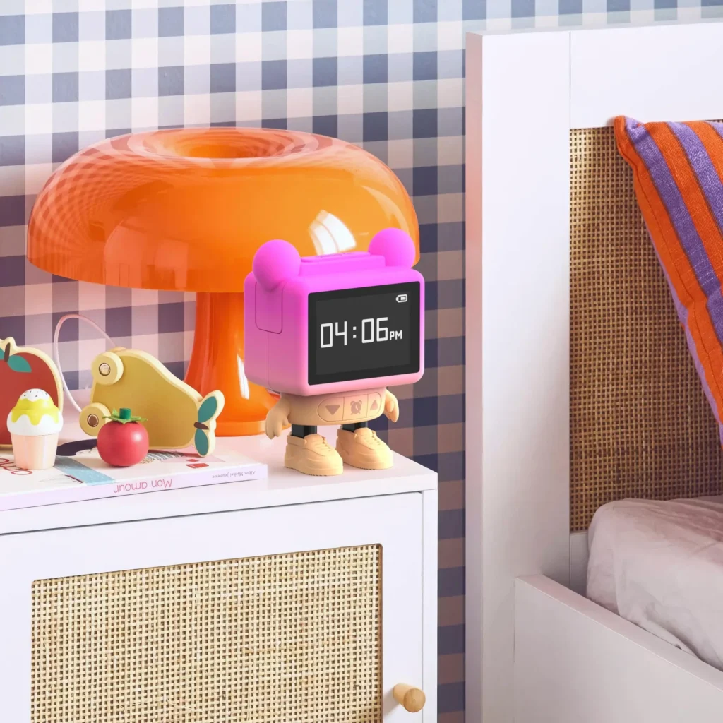 Tańczący budzik MOB – różowy