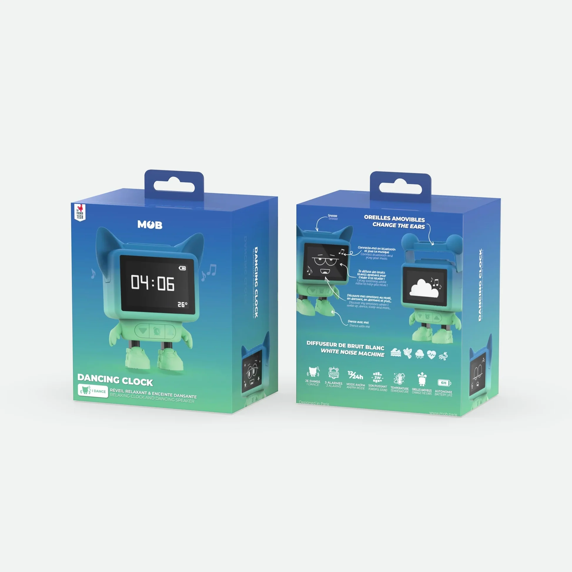 Tańczący budzik MOB – Niebieski - obrazek 3