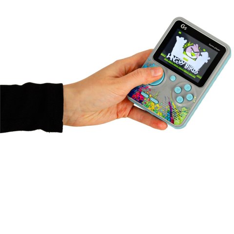 Konsola przenośna do gier mini elektroniczna retro 500 gier szara - obrazek 2