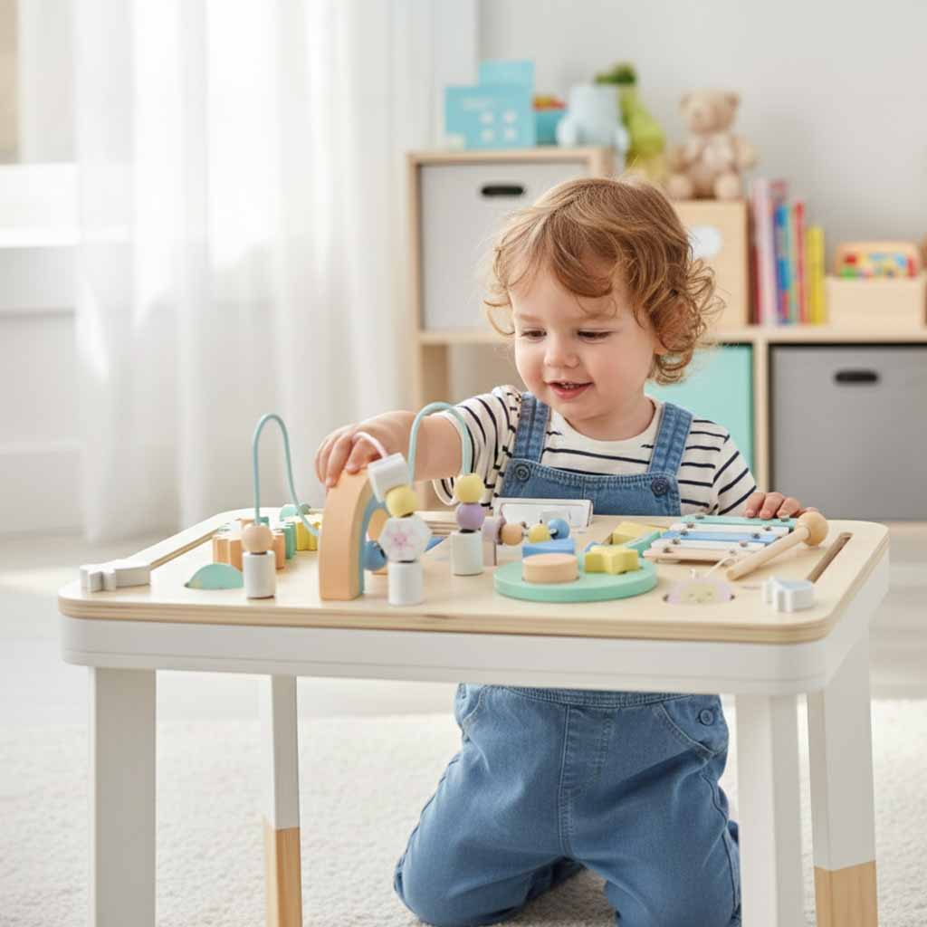 Stolik sensoryczny 2w1 miętowy