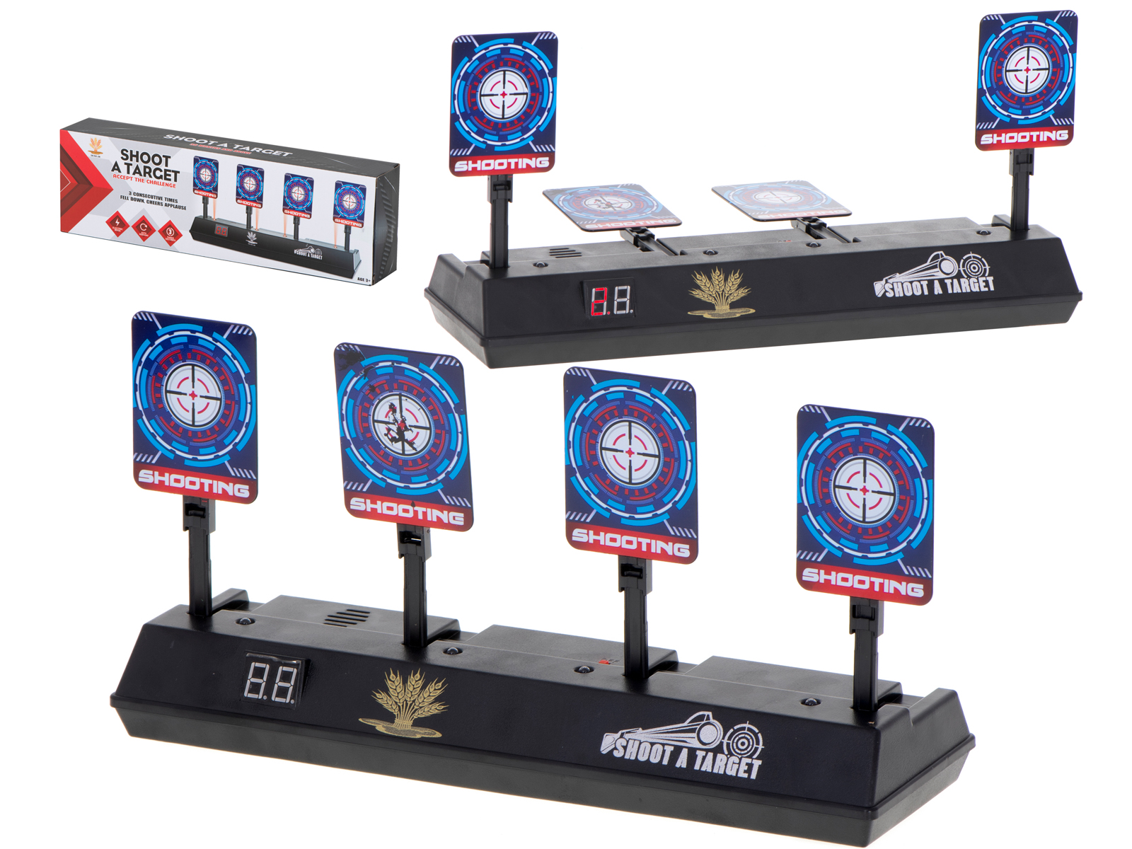 Elektroniczna tarcza do strzelania z piankowych pocisków 4 cele