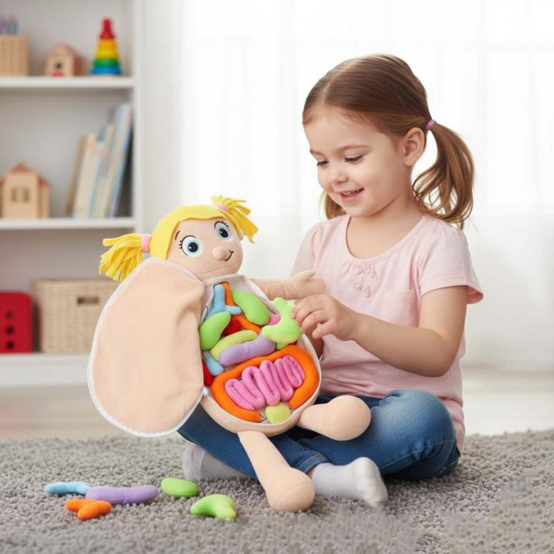 Lalka maskotka Dziewczynka nauka anatomii |