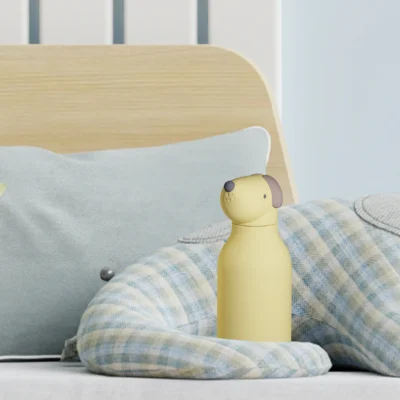 Butelka termiczna ze słomką Bestie Asobu - Żółty pies   460 ml