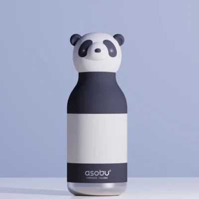 Butelka termiczna ze słomką Bestie Asobu - Panda  460 ml