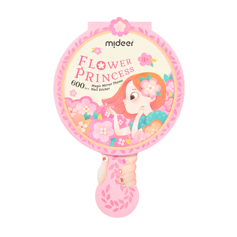 mideer Naklejki na paznokcie z lusterkiem – Kwiatowa księżniczka