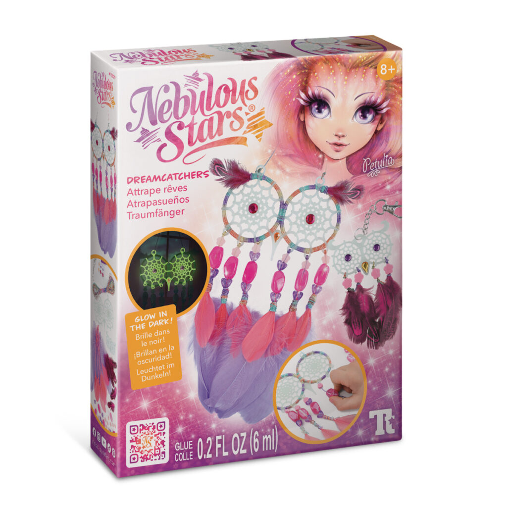 Zestaw kreatywny Łapacz snów dla dzieci 8+ | sówki świecące w ciemności Nebulous Stars