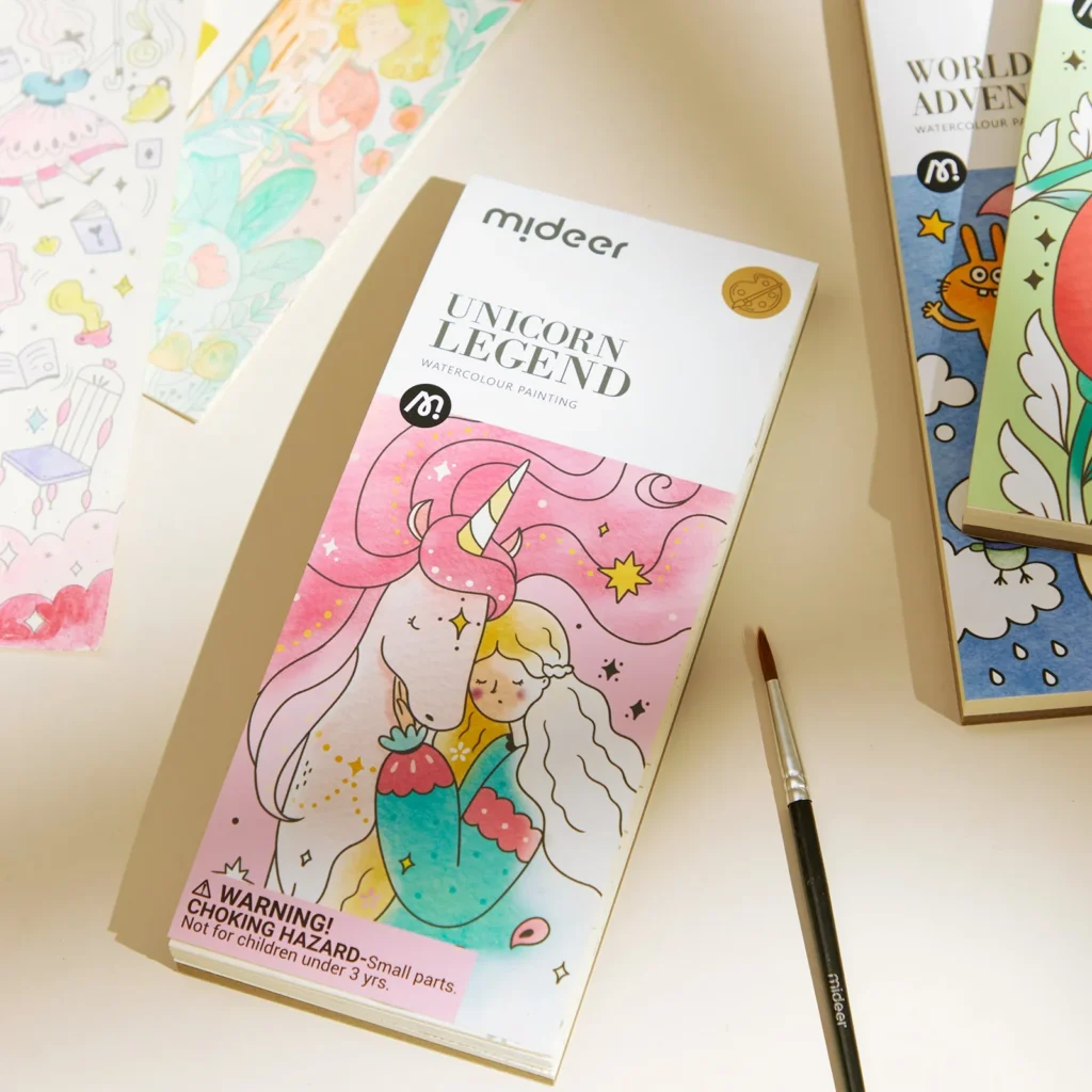 Kolorowanka akwarelowa – jednorożec mideer