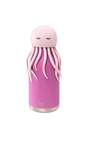 Butelka termiczna ze słomką Bestie Asobu -Meduza różowa    460 ml