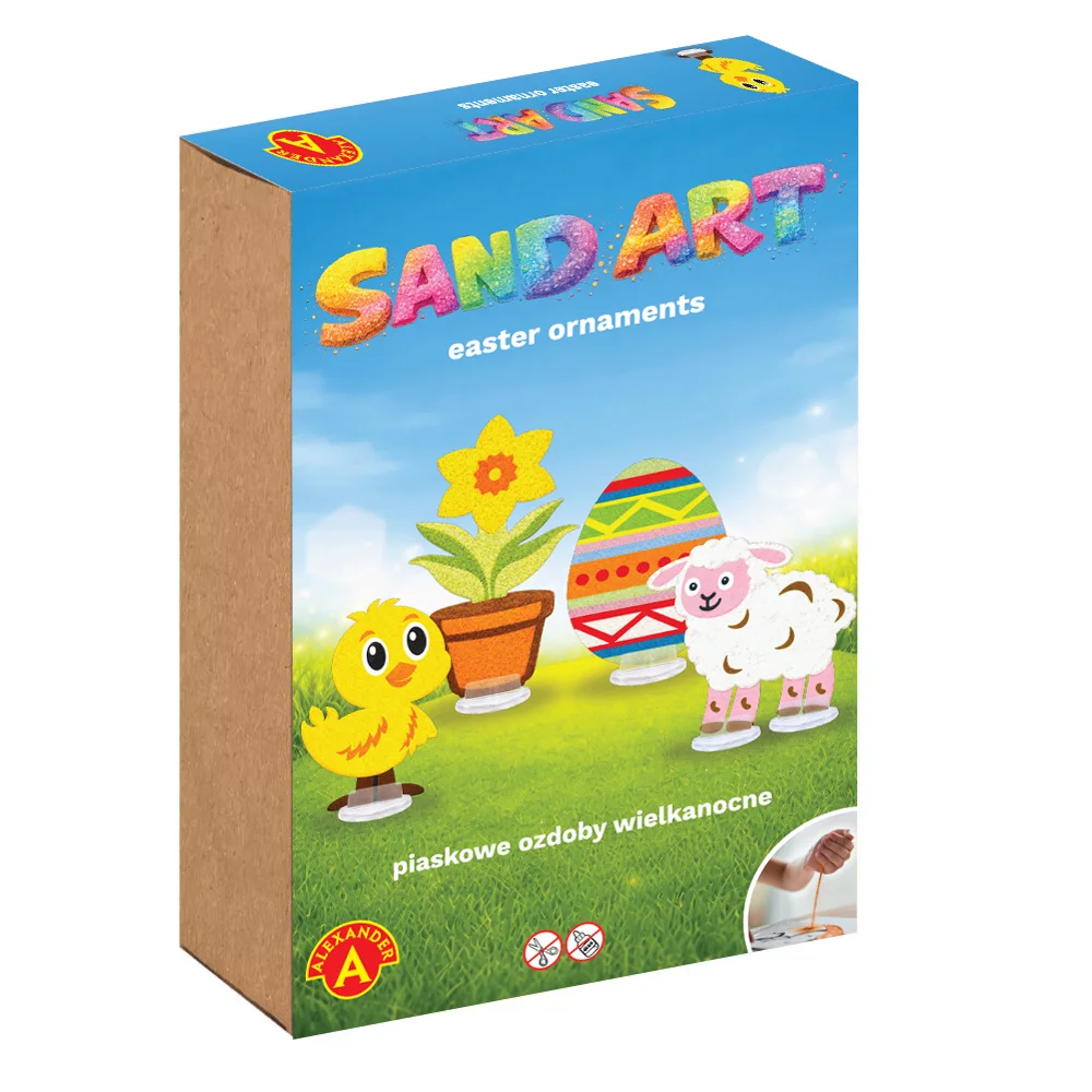 Zestaw kreatywny Piaskowe Malowanki. Ozdoby Wielkanocne - Kurczaczek Alexander