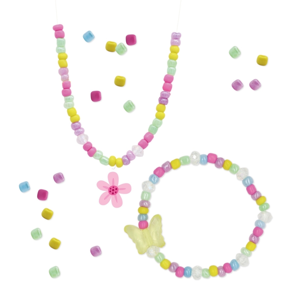 Zestaw do tworzenia naszyjników i bransoletek DIY Kit Apli Kids - Kwiaty