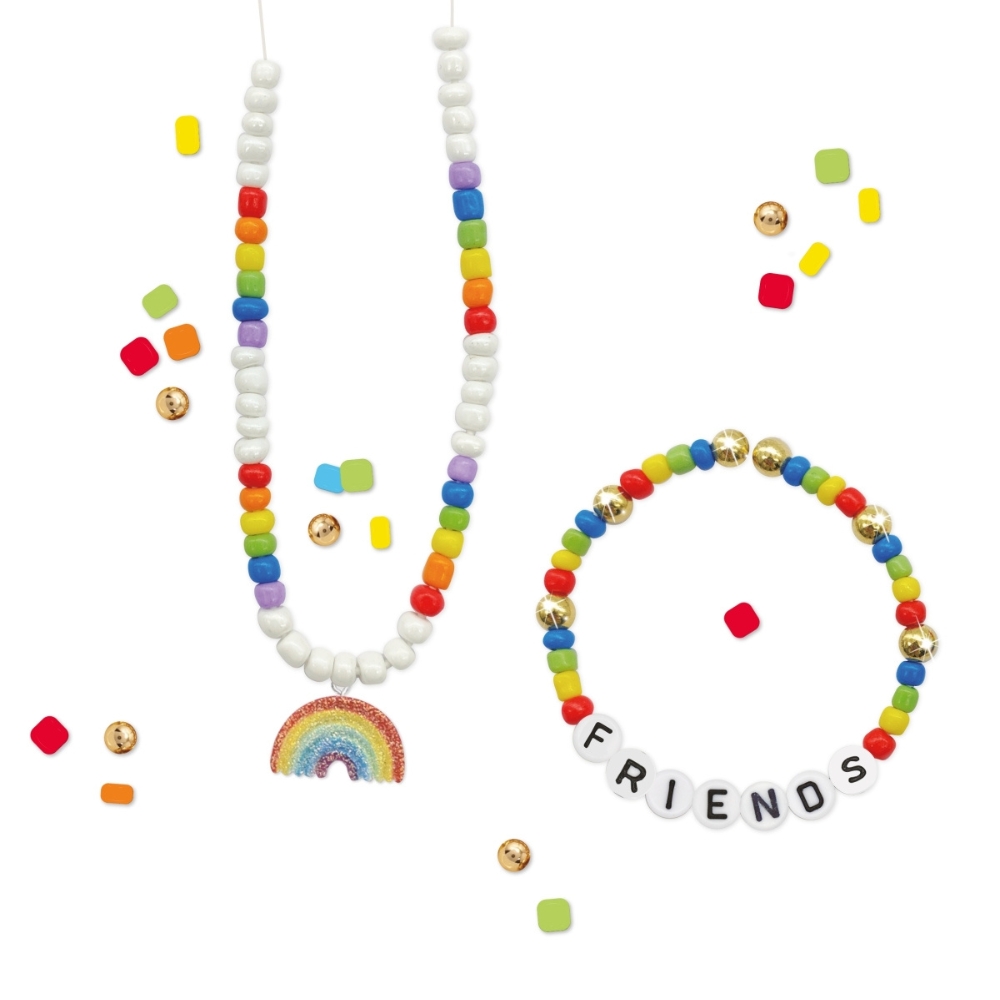 Zestaw do tworzenia naszyjników i bransoletek DIY Kit Apli Kids - Tęcza Friends