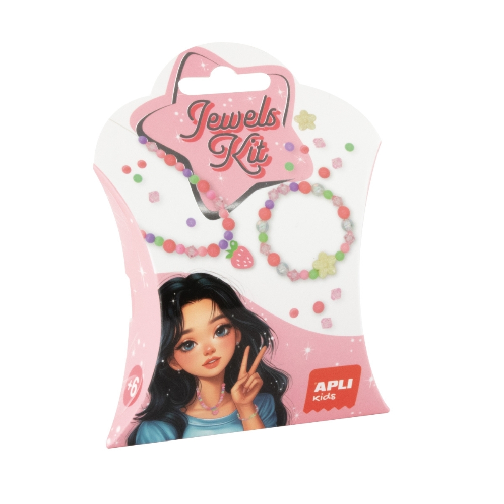 Zestaw do tworzenia naszyjników i bransoletek DIY Kit Apli Kids - Truskawka