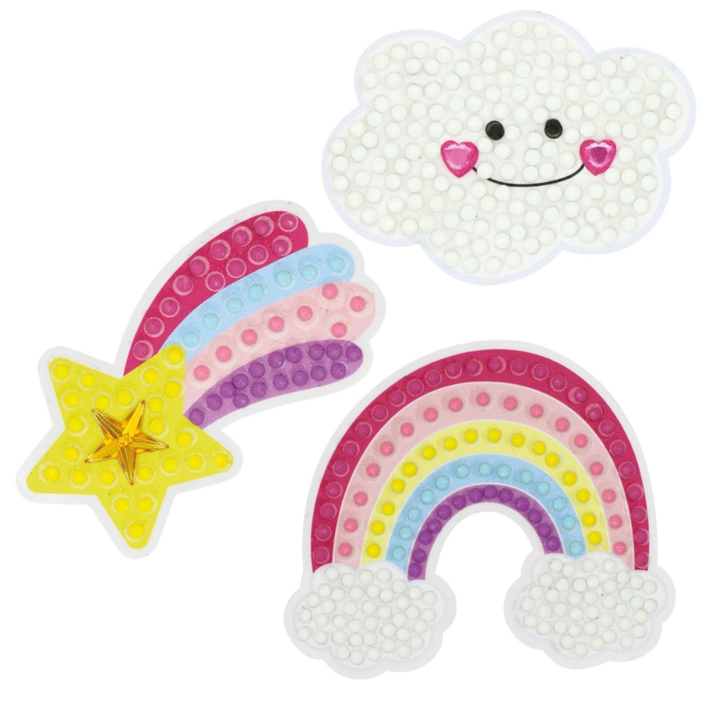 Diamentowe naklejki DIY Apli Kids -Tęcza