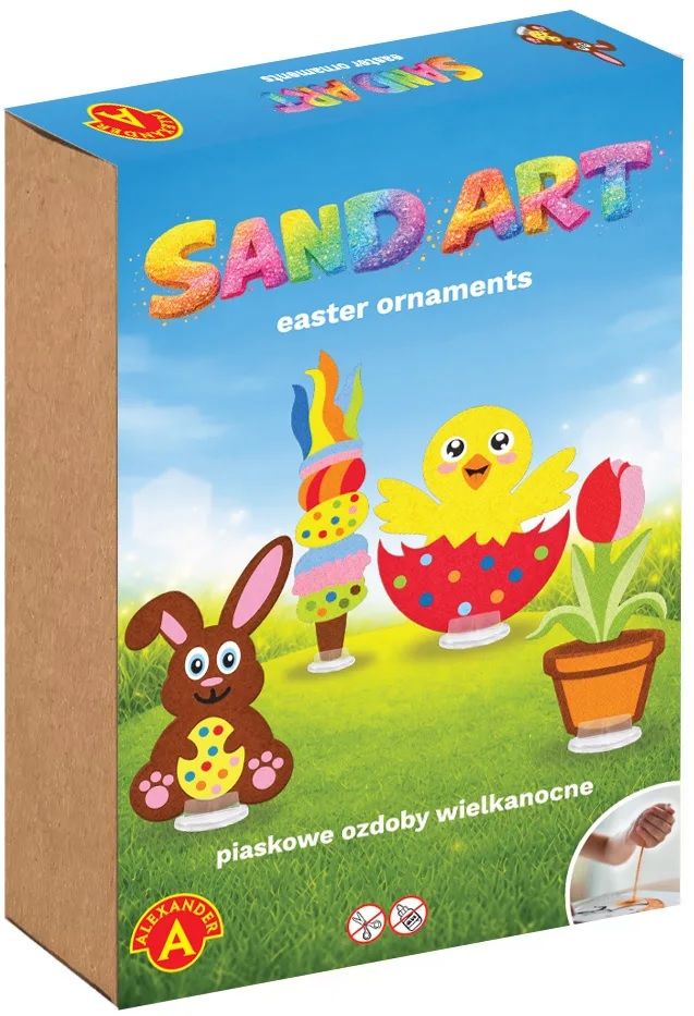 Zestaw kreatywny Piaskowe Malowanki. Ozdoby Wielkanocne - Kurczaczek Zajączek Alexander