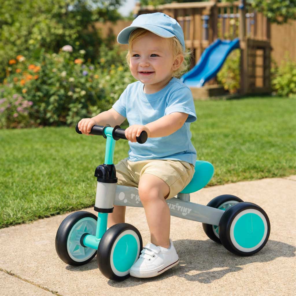 Rowerek biegowy czterokołowy miętowy TRIKE FIX TINY