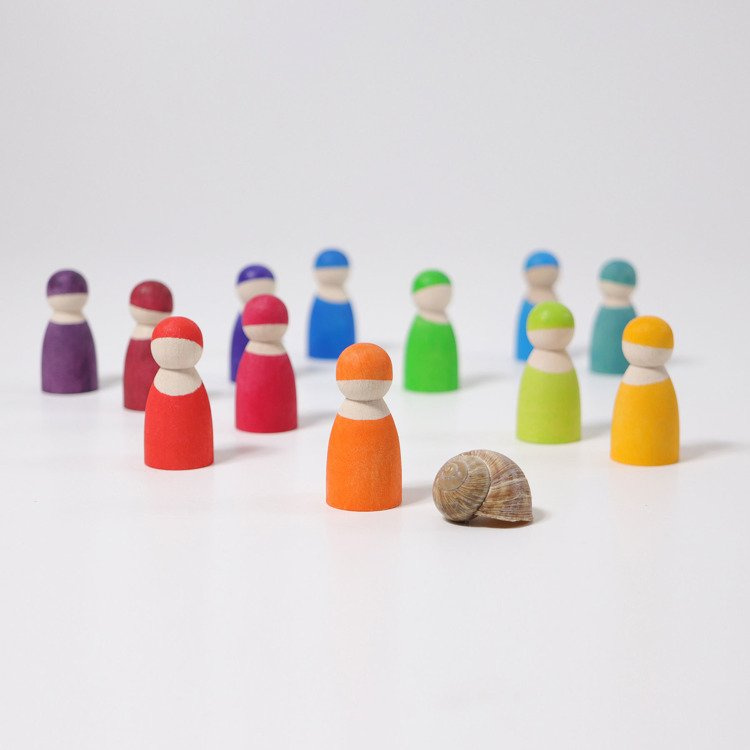 Figurki Przyjaciele 12 szt., kolorowe, 1+, Grimm's