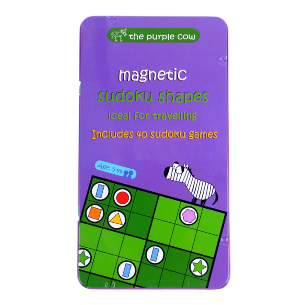 Podróżna gra magnetyczna Sudoku Kształty  -The Purple Cow