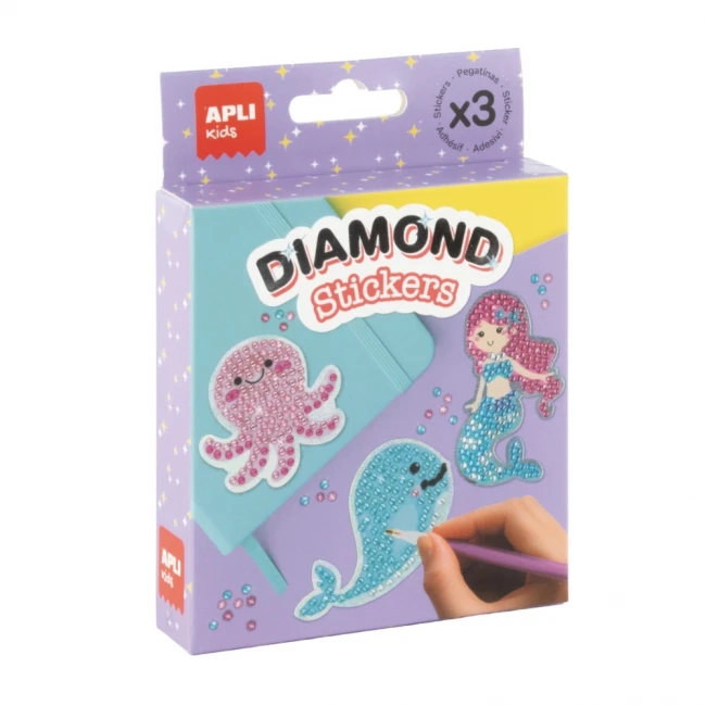 Diamentowe naklejki DIY Apli Kids - Morze