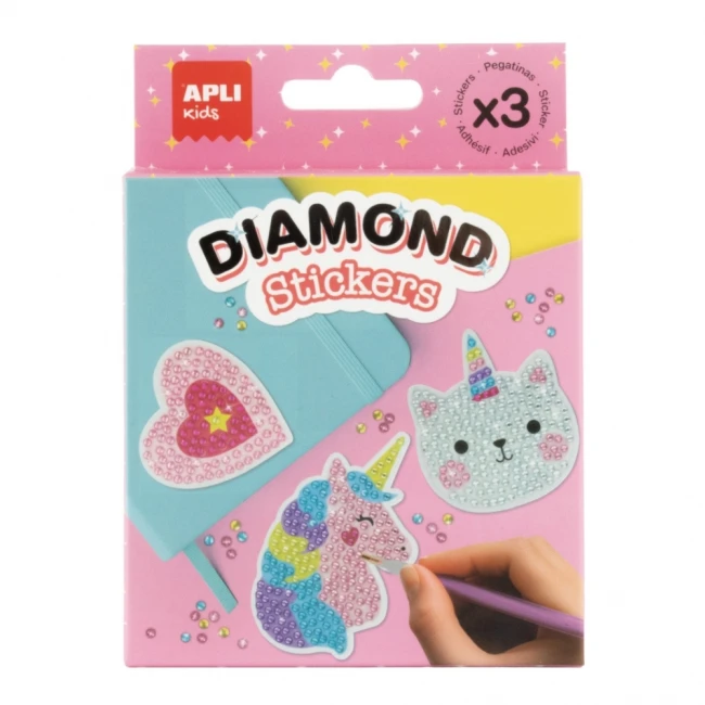 Diamentowe naklejki DIY Apli Kids -Magiczny Świat