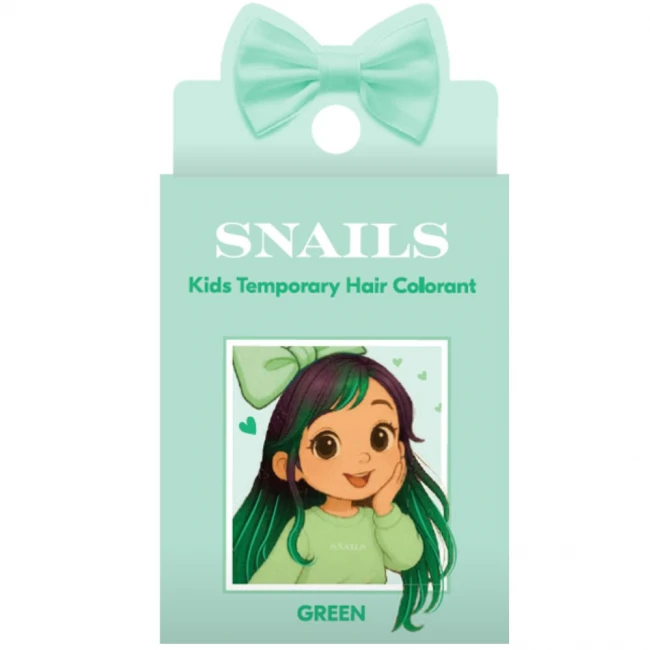 Zmywalna kreda do włosów Snails - Green