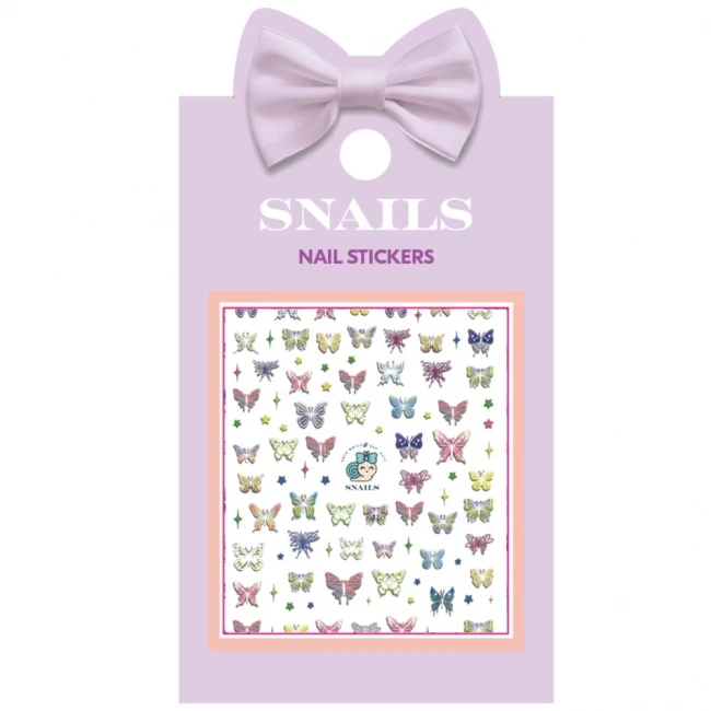 Naklejki na paznokcie dla dzieci Snails - Butterfly Garden
