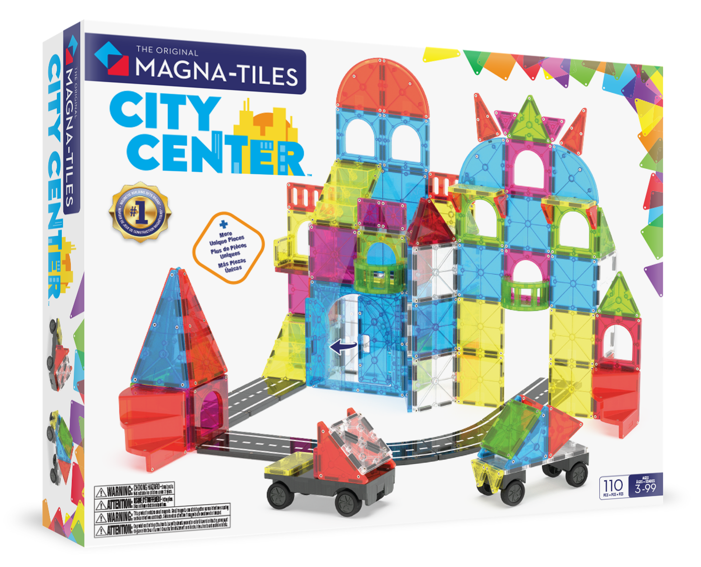 Klocki Magnetyczne City Center 110 el.  | Magna-Tiles
