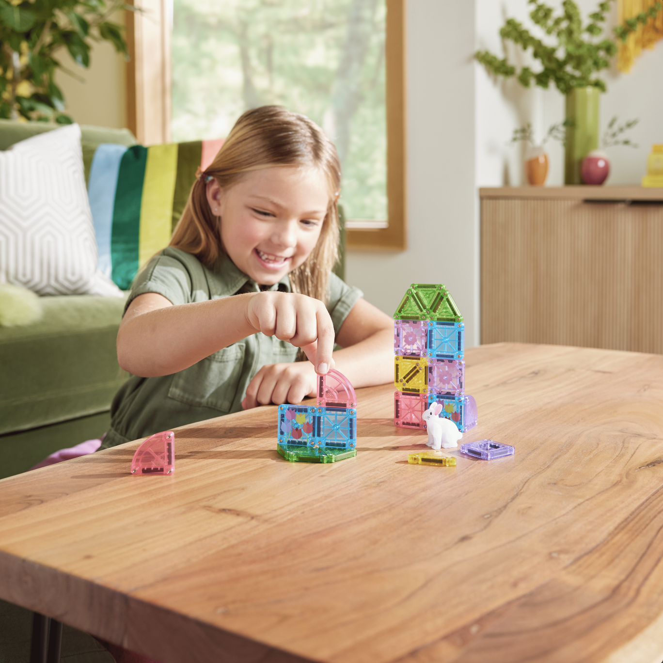 Klocki Magnetyczne microMAGS Spring Garden Travel 24 el.  | Magna-Tiles