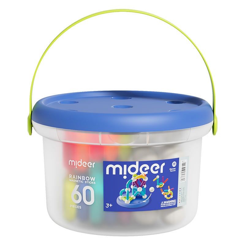 Zestaw magnetycznych pałeczek konstrukcyjnych (60 elementów) mideer
