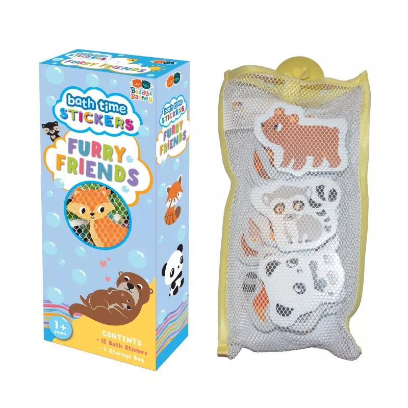 Naklejki piankowe do kąpieli Futrzaki  Buddy&Barney