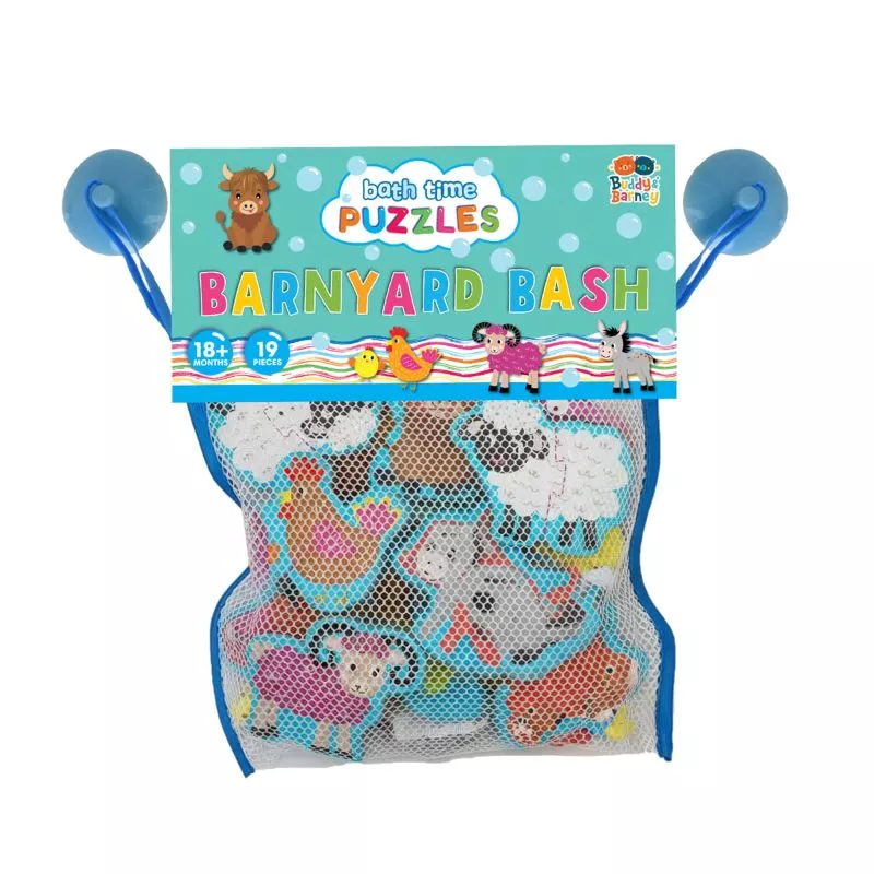 Naklejki piankowe do kąpieli Farma puzzle  Buddy&Barney